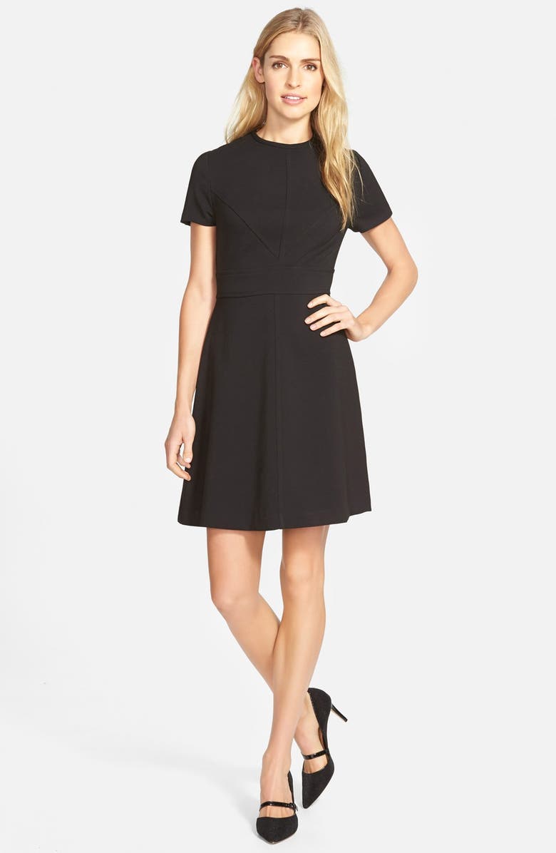 Eliza J Seam Detail Crepe A-Line Dress, Alternate, color, 