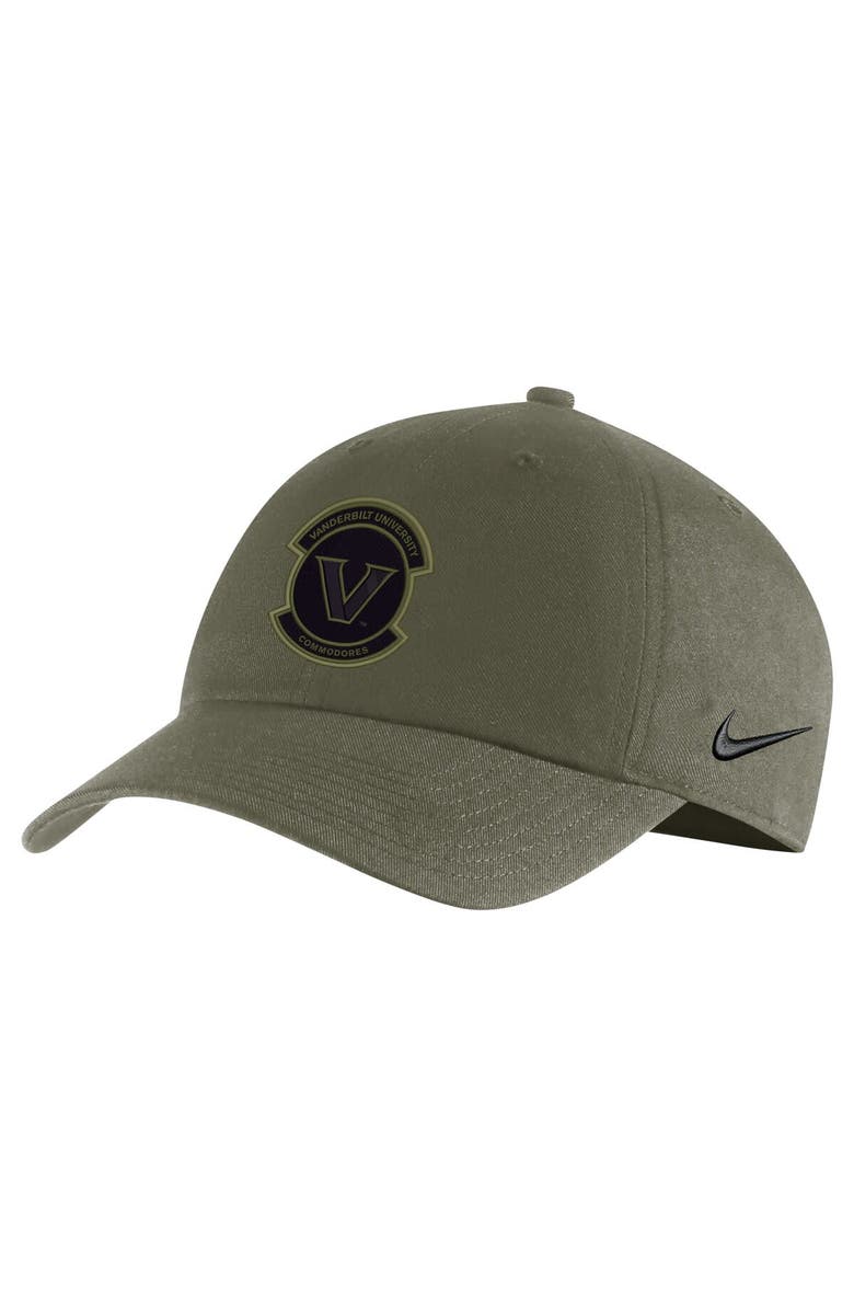 Nike Men's Nike Olive Vanderbilt Commodores Military Pack Heritage86 Adjustable Hat, Main, color, 