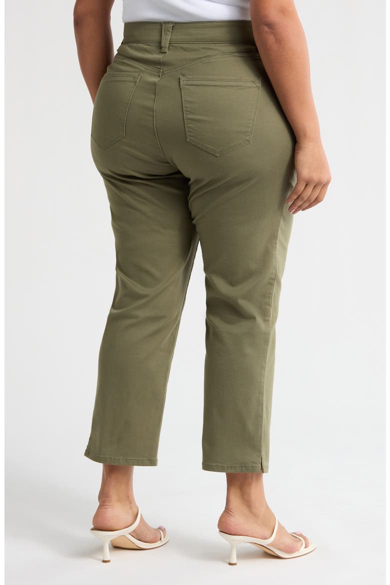 High Waist Ankle Straight Leg Pants, Alternate, color, LILY PAD