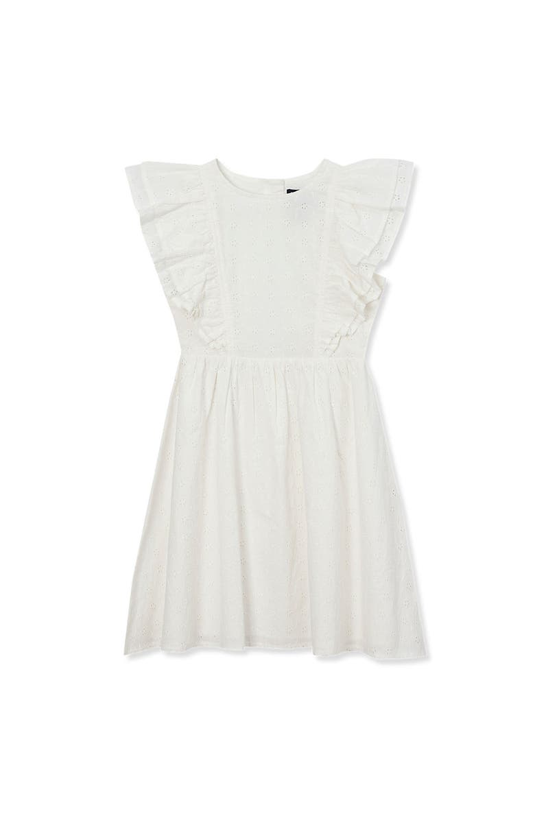 Lands' End Girls Woven Twirl Dress, Main, color, White