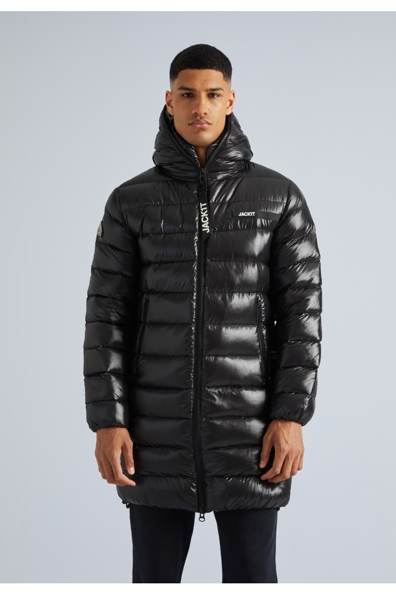 Down-Fill Hooded Coat, Main, color, Black