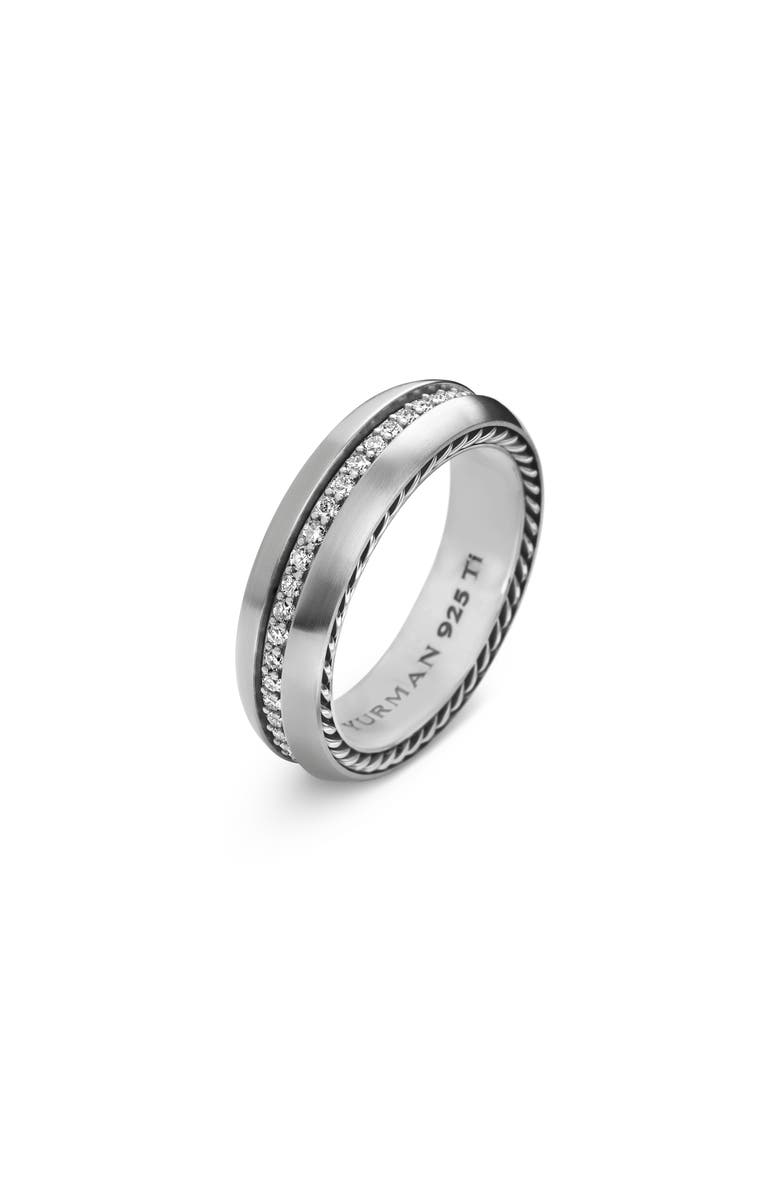 David Yurman Streamline<sup>®</sup> Narrow Band Ring with Diamonds, Alternate, color, 