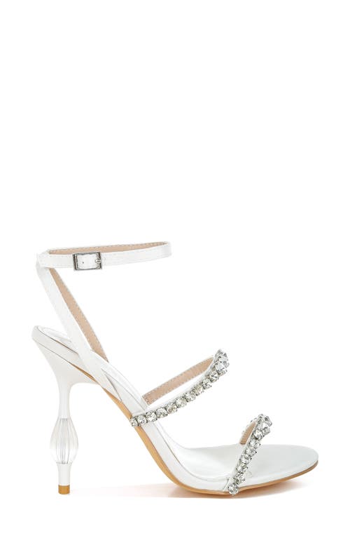 London Rag Aragon Crystal Embellished Ankle Strap Sandal