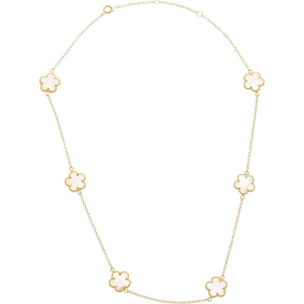 Juvell 18k Plated Clover Necklace In Brown