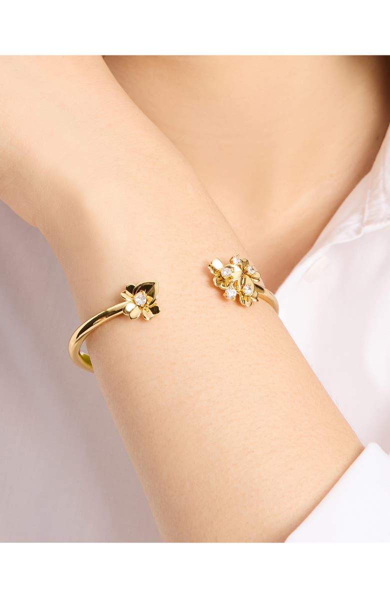 Kate Spade New York precious pansy cuff bracelet, Alternate, color, 