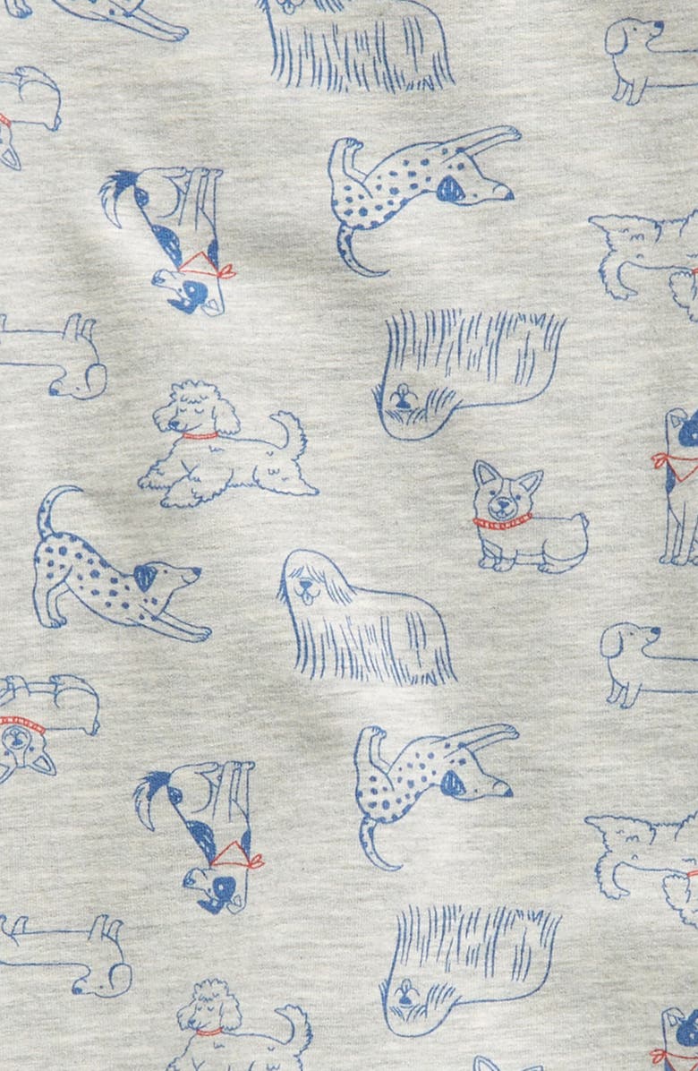 Tucker + Tate Puppy Pals Fleece Sweatshirt Romper, Alternate, color, 