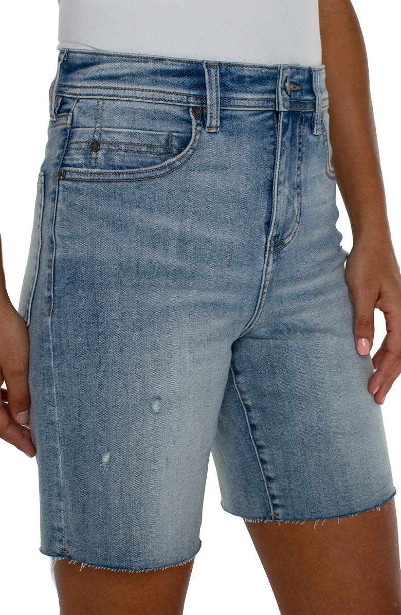 Liverpool Los Angeles Tucker Mid Thigh Denim Cutoff Shorts, Alternate, color,