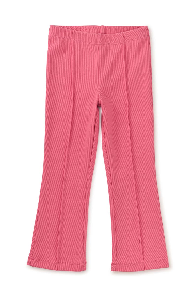 Tea Collection Ribbed Flare Pants, Main, color, Desert Rose