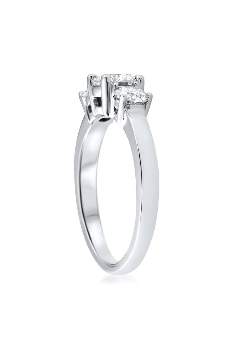 Bliss Diamond 1 1/2ct 3 Stone Round Diamond Engagement Ring 14K Gold Lab Grown, Alternate, color, 14K White Gold