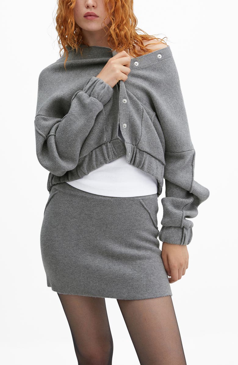 MANGO Sweater Miniskirt, Alternate, color, 