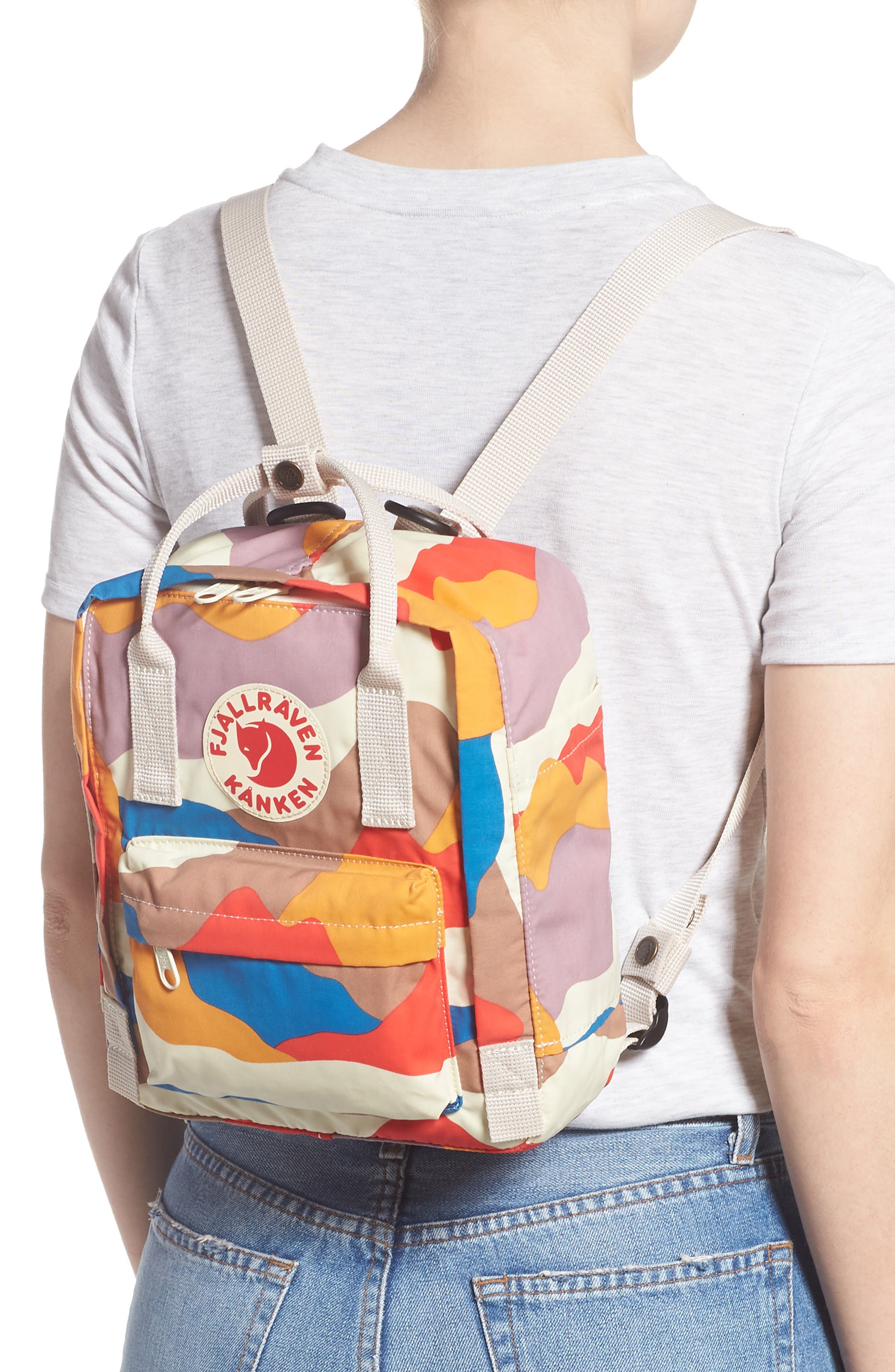 Kånken Art Water Resistant Mini Backpack, Alternate, color, SPRING LANDSCAPE