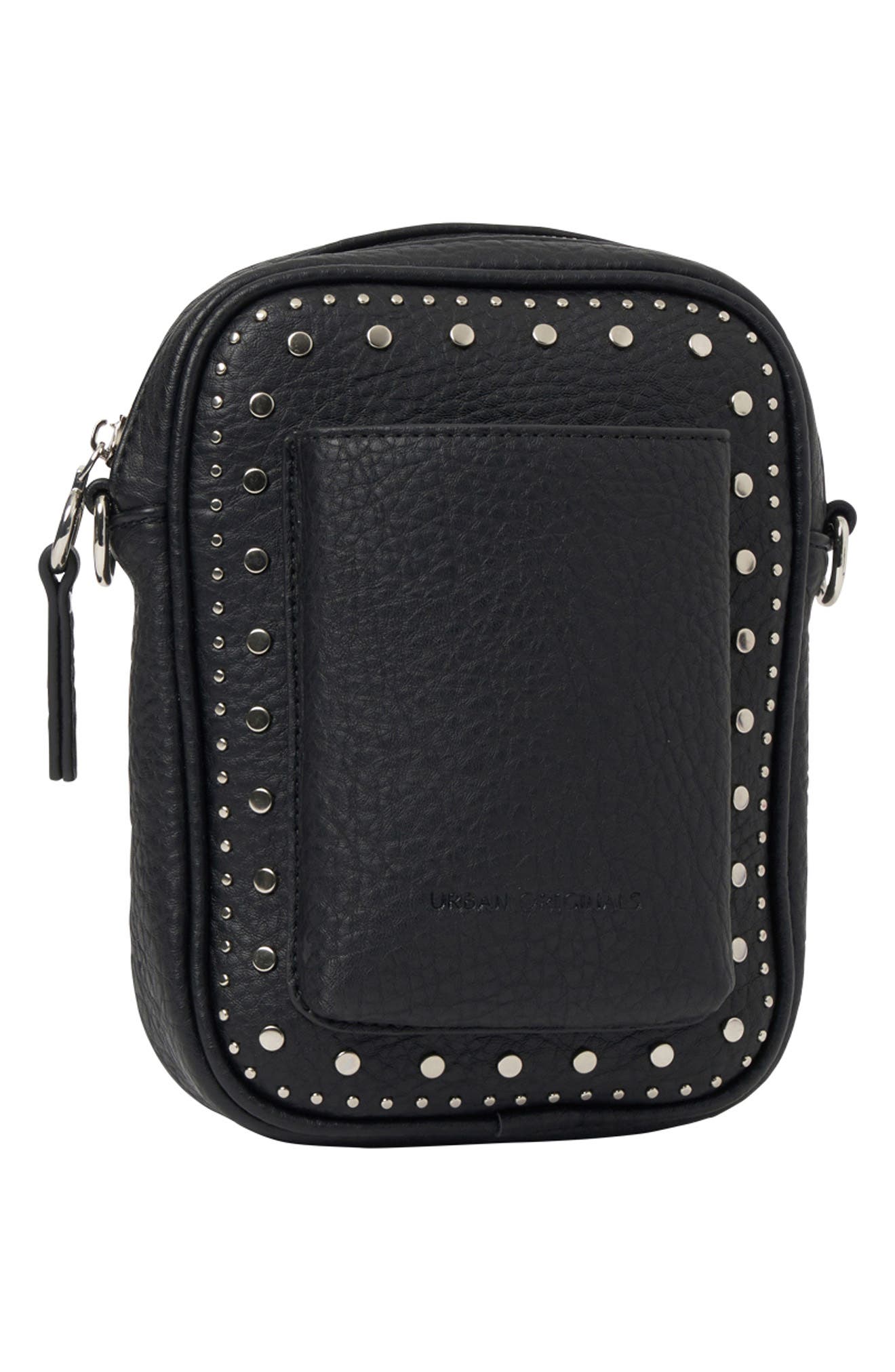 Urban Originals Micro Stud Crossbody Pouch, Alternate, color, Black