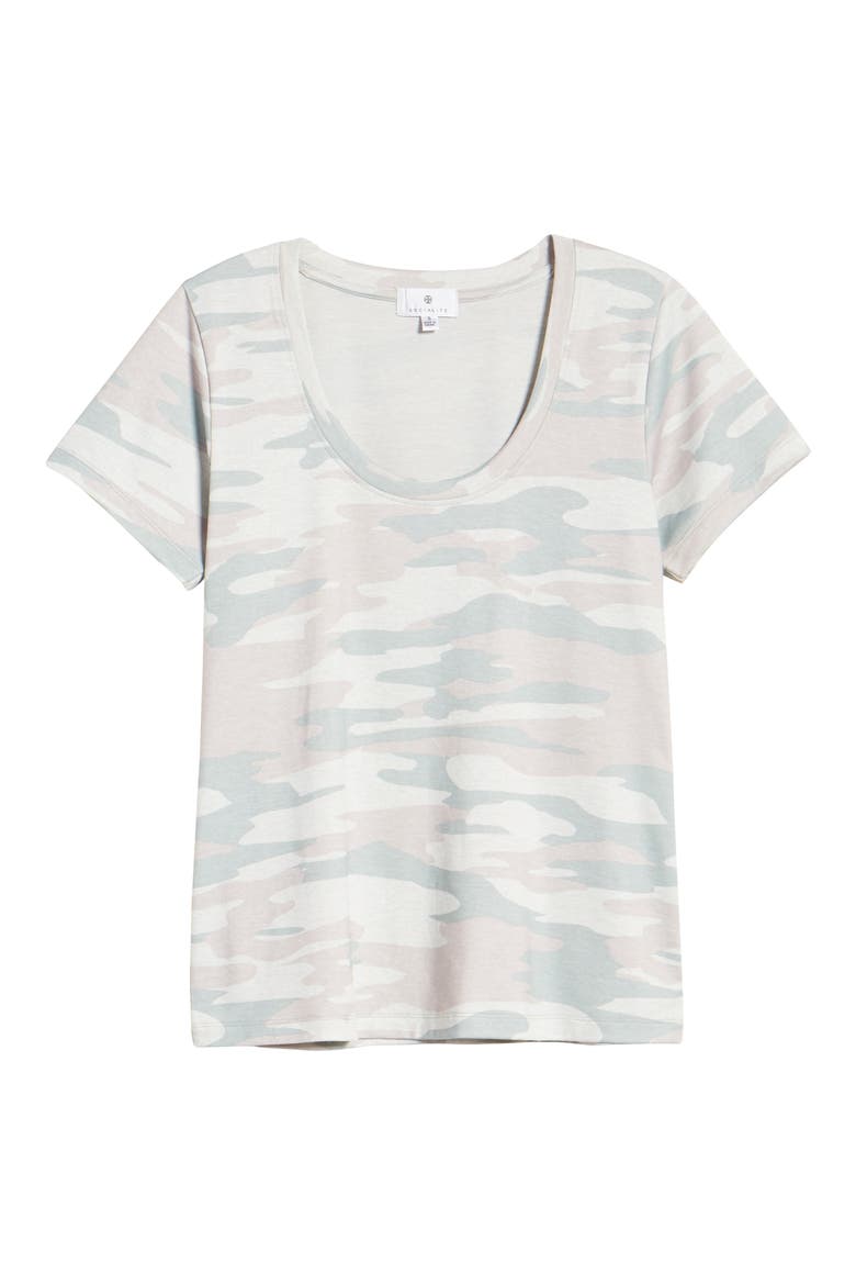 Scoop Neck Tee, Alternate, color, CAMO