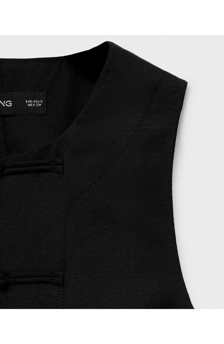 MANGO Woven Vest, Alternate, color, Black