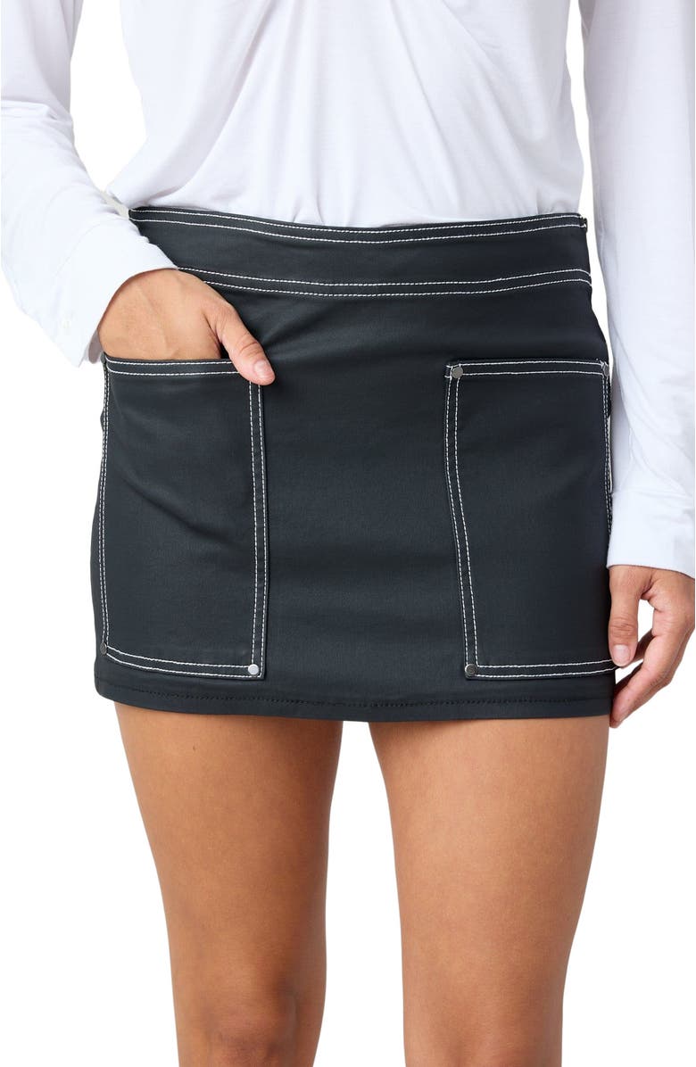 TT Studios Danielle Low-rise Mini Skirt, Alternate, color, Black