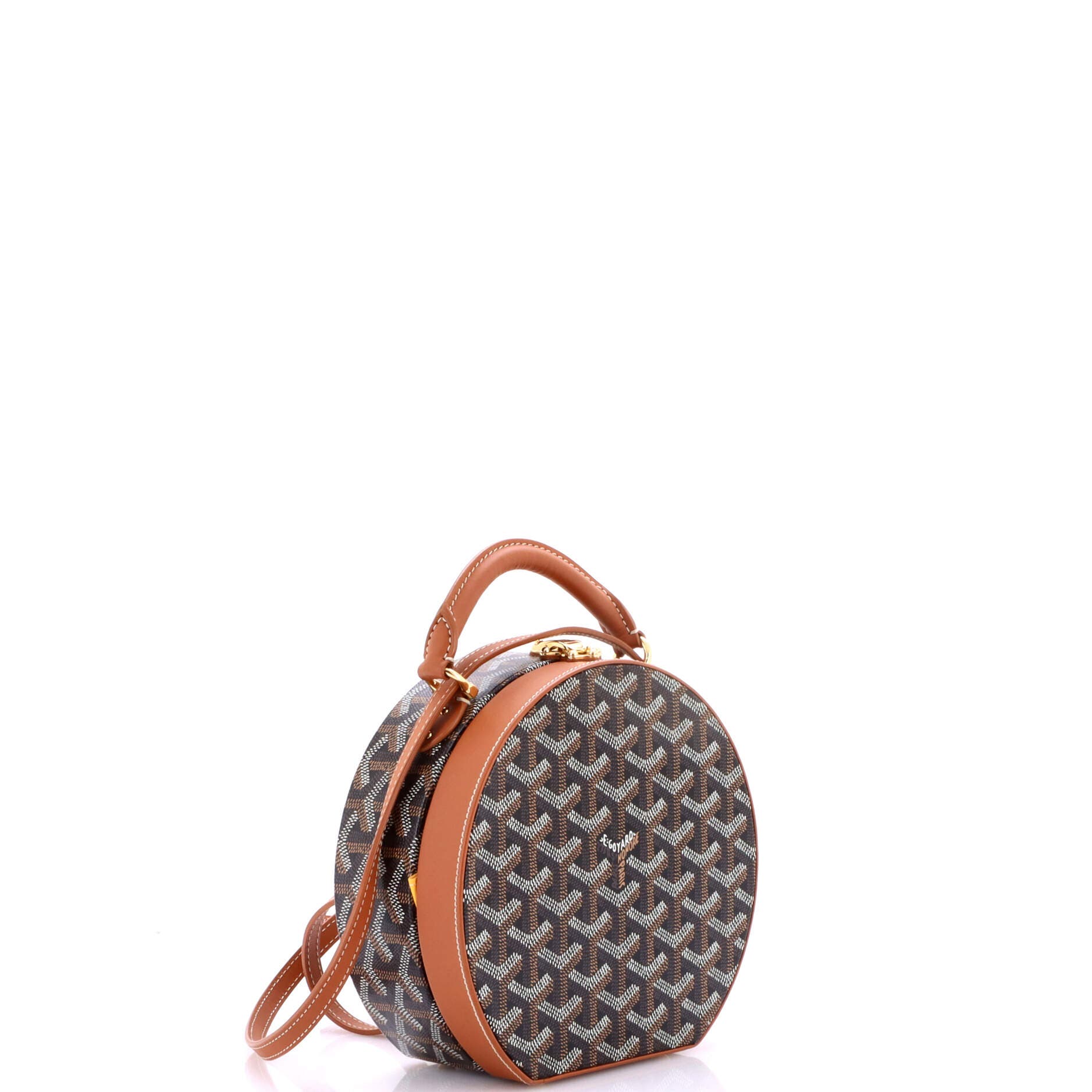 Alto Hatbox Bag Coated Canvas, Alternate, color, Brown