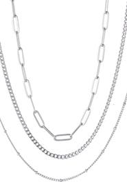 Adornia Set of 3 Assorted Chain Necklaces
