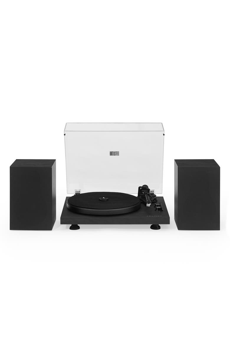 Crosley Radio C62 Record Player with Speakers, Main, color, Black Tones