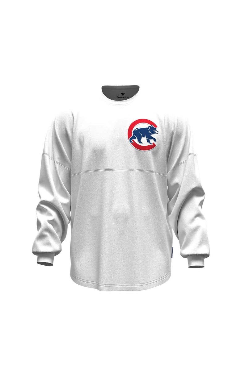 FANATICS Women's Fanatics White Chicago Cubs Baseball Stitch Spirit Jersey Long Sleeve T-Shirt, Alternate, color, White