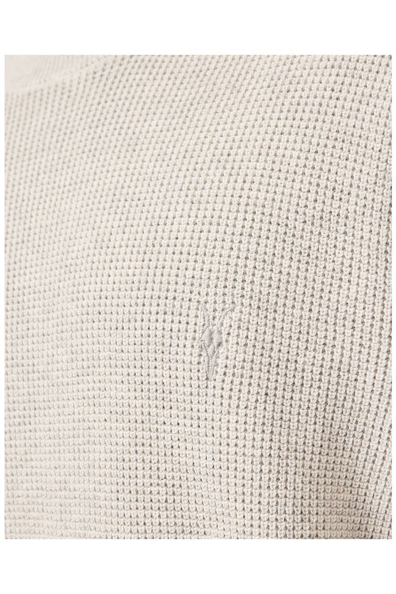 Oversize Cotton & Wool Waffle Crewneck Sweater, Alternate, color, CLOUDY GREY
