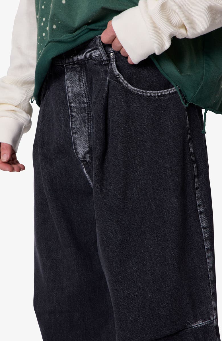 mnml Pleated Denim Jeans, Alternate, color,