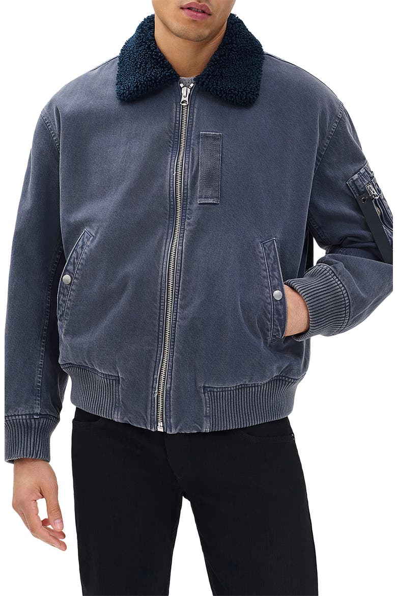 B-15 Denim Bomber Jacket, Alternate, color, GRPHT