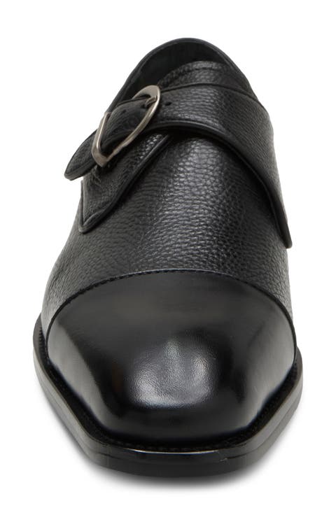 Marquis Cap Toe Leather Monk Strap Shoe
