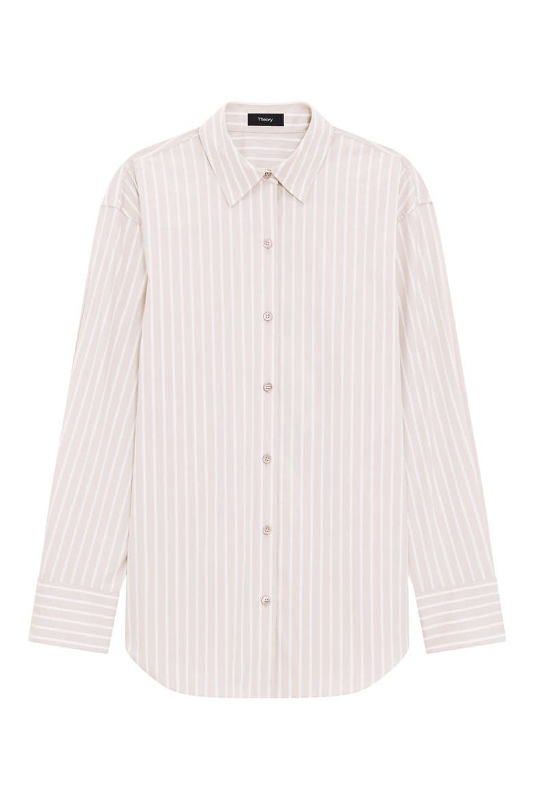 Stripe Cotton Button-Up Shirt, Alternate, color, SDMU