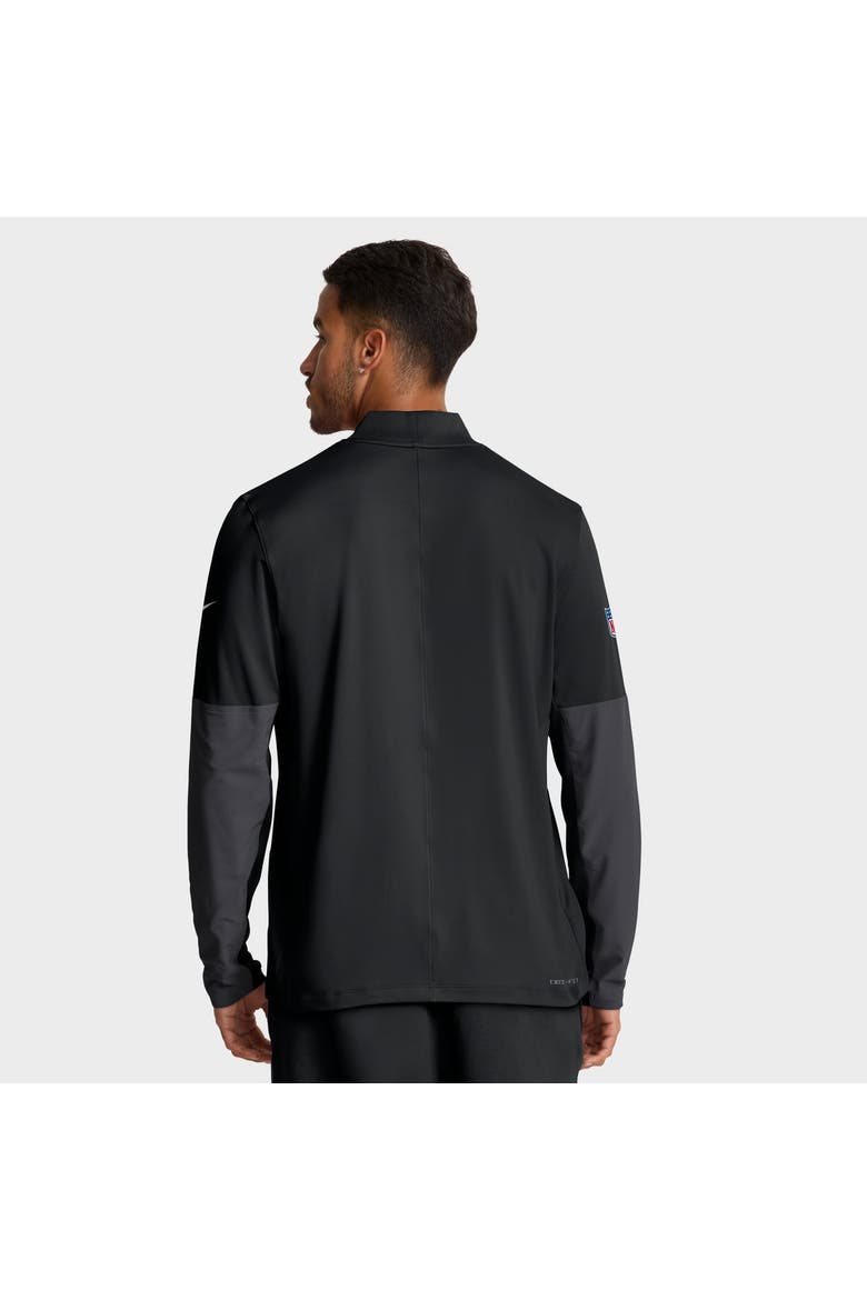 Men's Nike Black Baltimore Ravens Sideline Dri-FIT Half-Zip Pullover, Alternate, color, Black