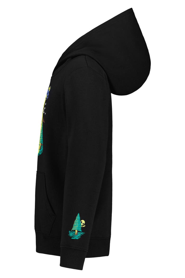 Kids' UA Camp UFO Graphic Hoodie, Alternate, color, BLACK