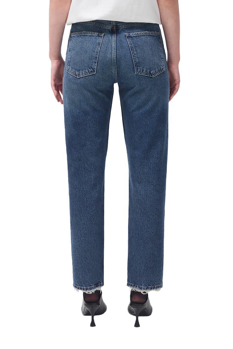 '90s Pinch High Waist Straight Leg Organic Cotton Baggy Jeans, Alternate, color, RANGE DARK RED