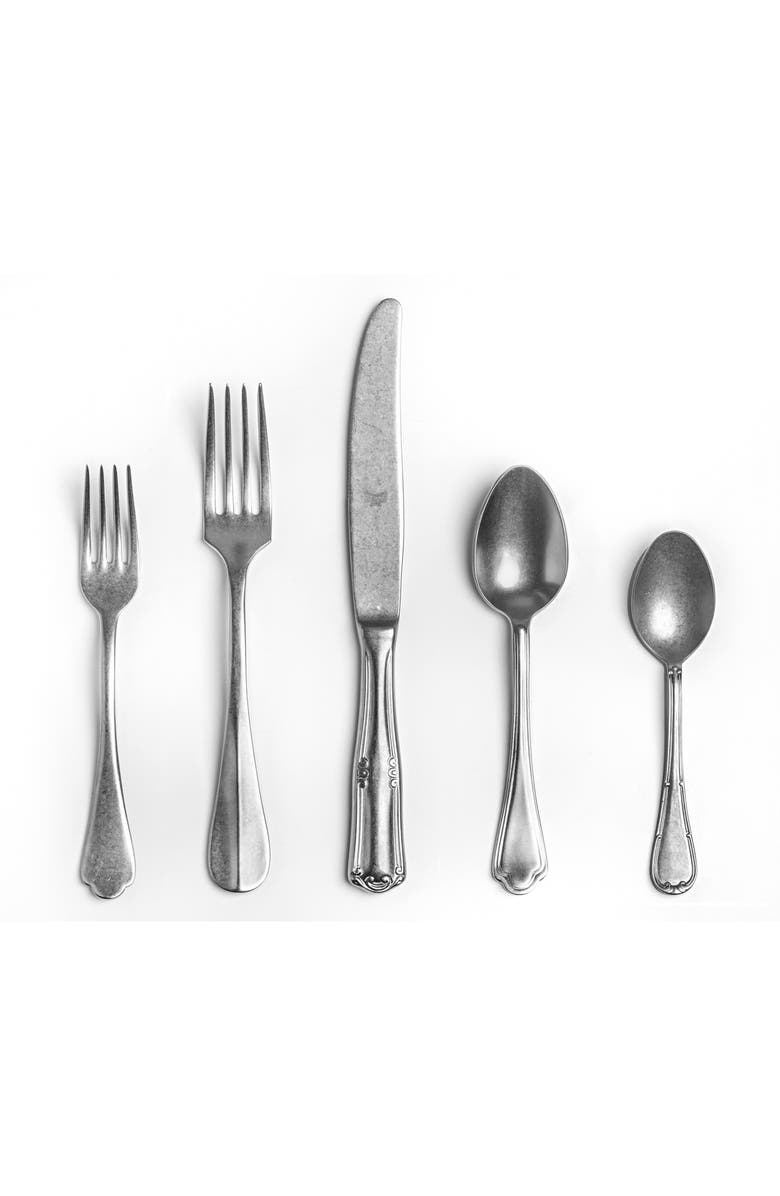 Mepra Original Vintage Flatware Set - 5 Pieces, Main, color, Pewter Silver