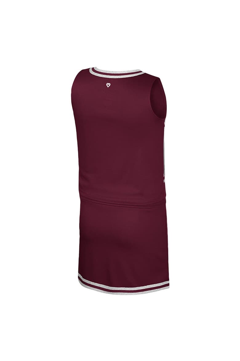 Girls Youth Colosseum Maroon Virginia Tech Hokies Cheerleader Top & Skirt Set, Alternate, color, Maroon
