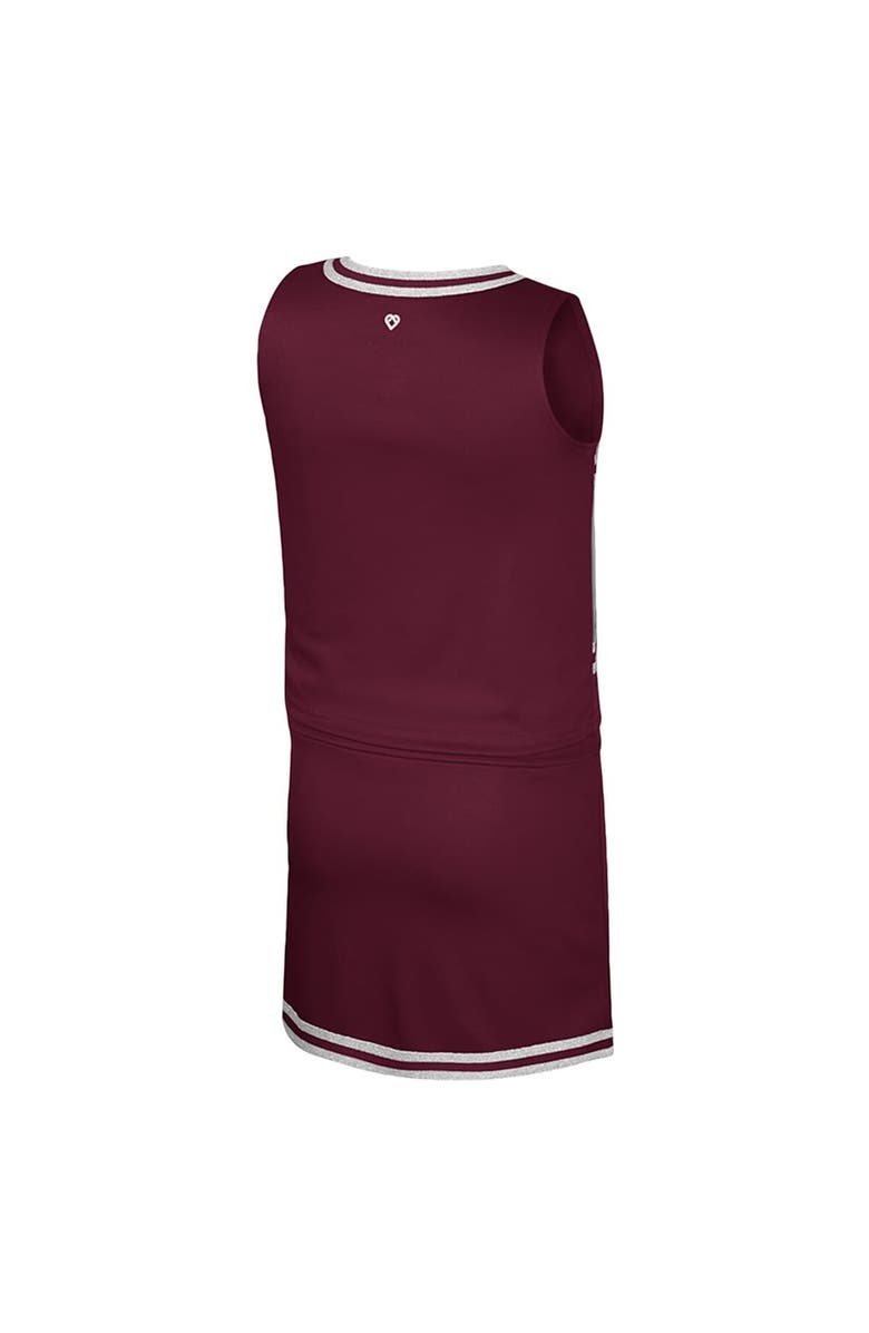 COLOSSEUM Girls Youth Colosseum Maroon Virginia Tech Hokies Cheerleader Top & Skirt Set, Alternate, color, Maroon