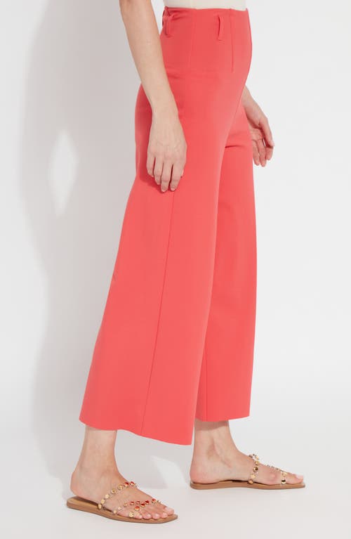 Lyssé Ellis Culottes Ponte Crop (25" Inseam) In Funk Red