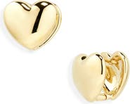 Nadri Sunlight Heart Huggie Hoop Earrings