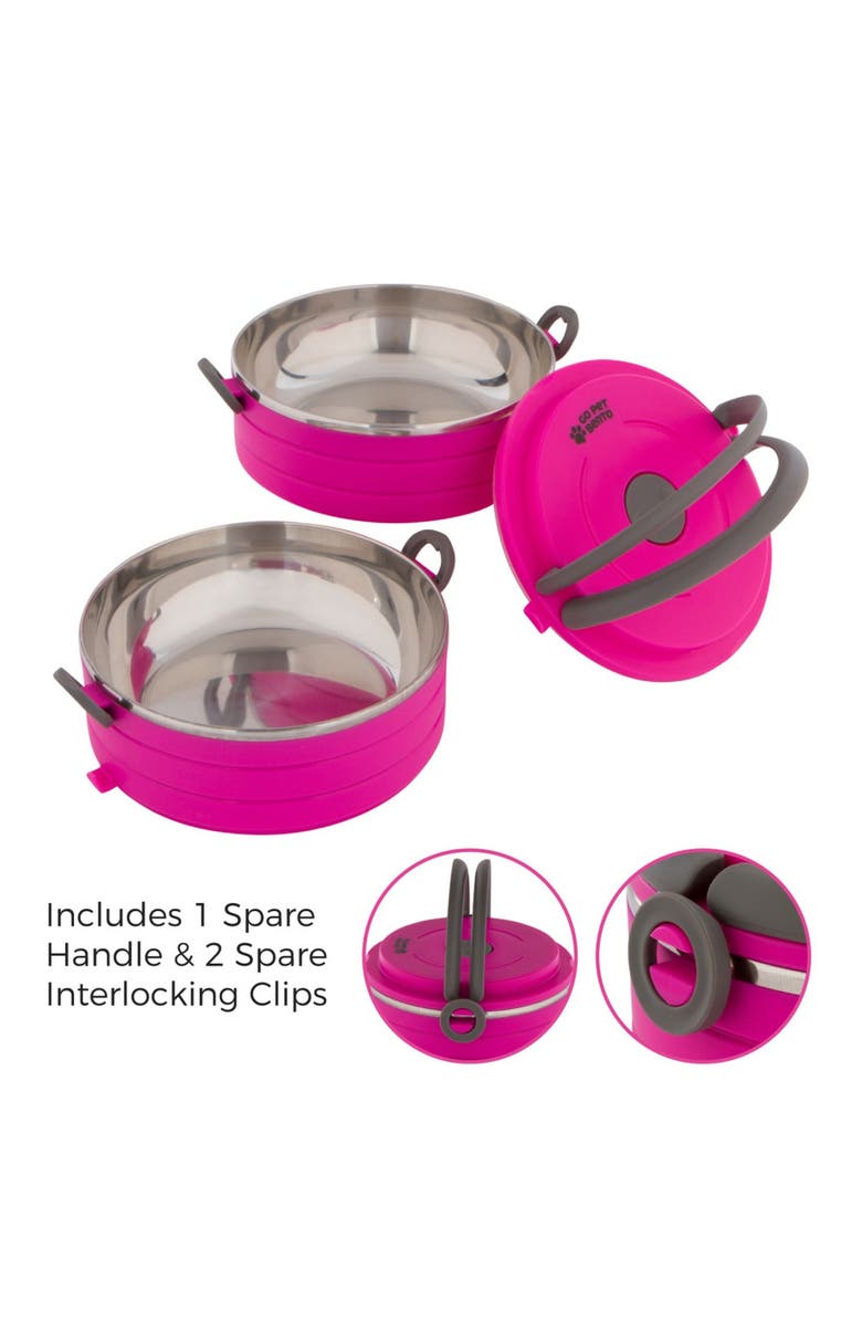 Healthy Human Stainless Steel Travel Dog Bowls Set of 3, Alternate, color, Multicolored