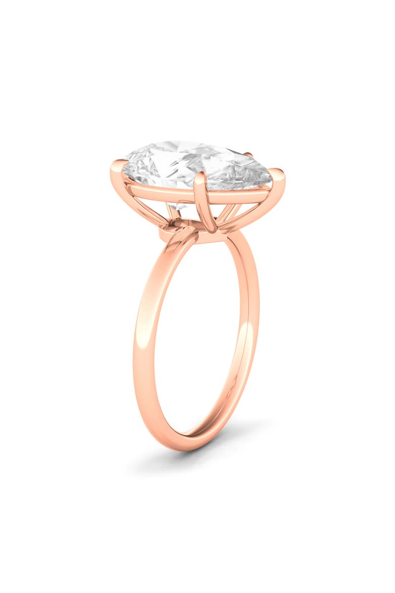 Pear Cut Lab Grown Diamond Ring, Alternate, color, 18K ROSE GOLD