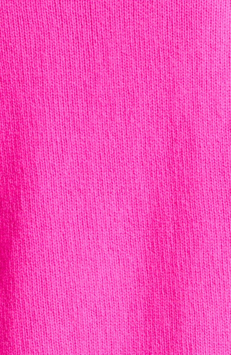 JW Anderson Logo Embroidered Wool Turtleneck Sweater, Alternate, color, Neon Pink