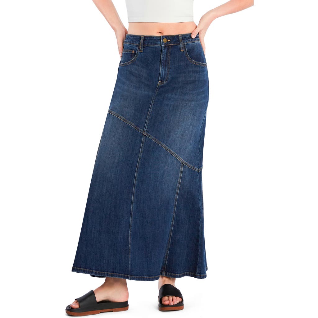 WASH LAB DENIM WASH LAB DENIM SEAMED DENIM MAXI SKIRT