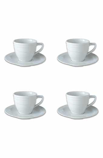 Essentials 4-Piece Tea Cup & Saucer Set