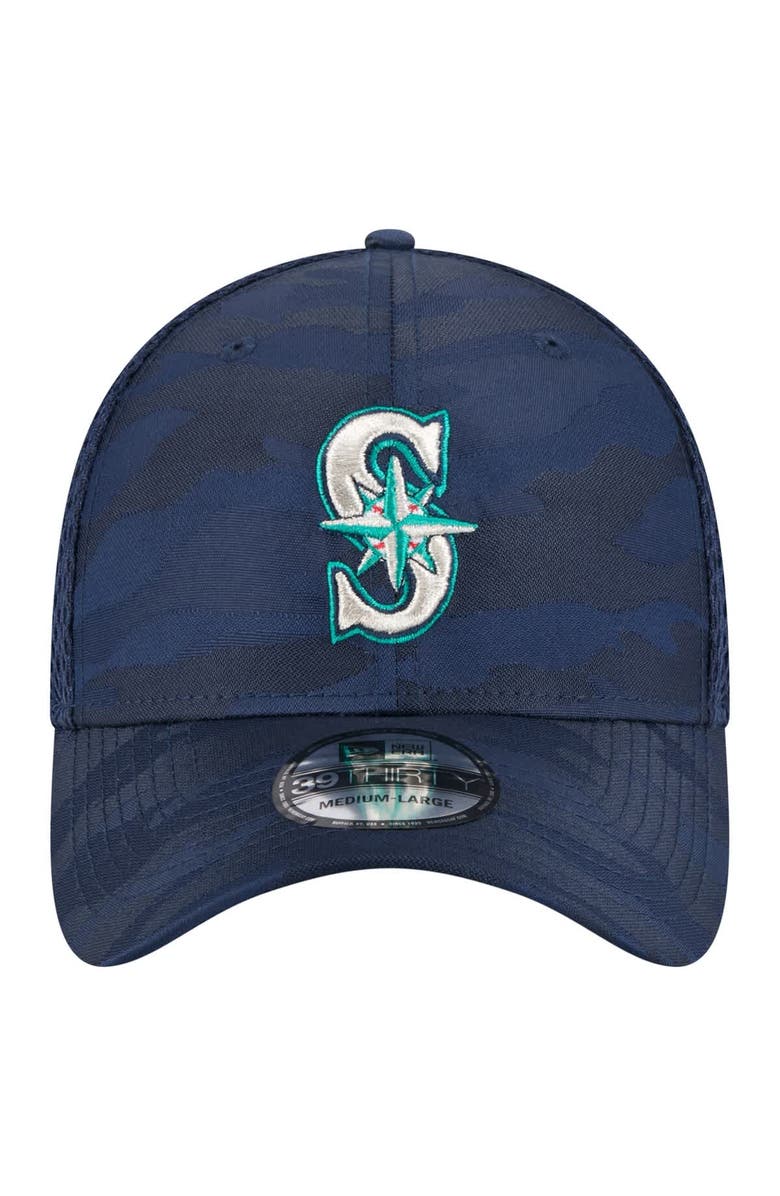 New Era Men's New Era Navy Seattle Mariners Subtle Camo 39THIRTY Flex Hat, Alternate, color, 
