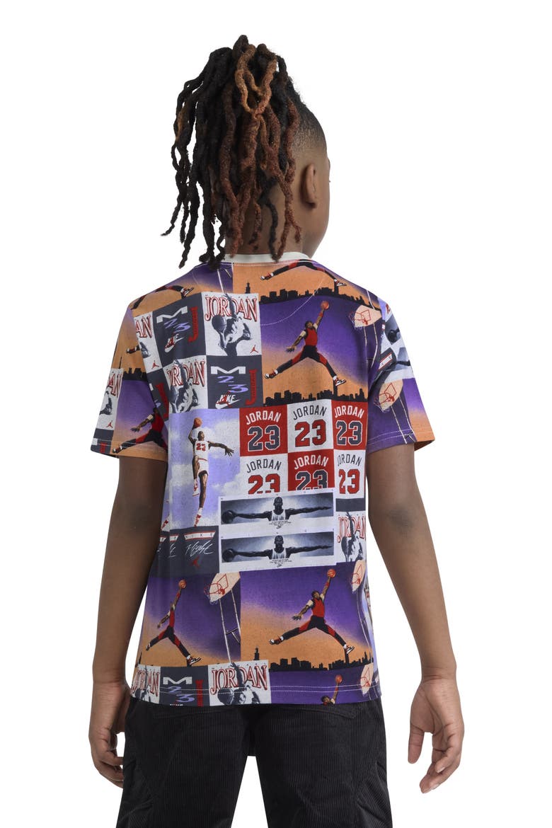 Kids' Poster Print Cotton Graphic T-Shirt, Alternate, color, SAIL