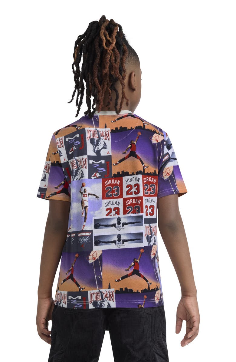 Jordan Kids' Poster Print Cotton Graphic T-Shirt, Alternate, color, Sail