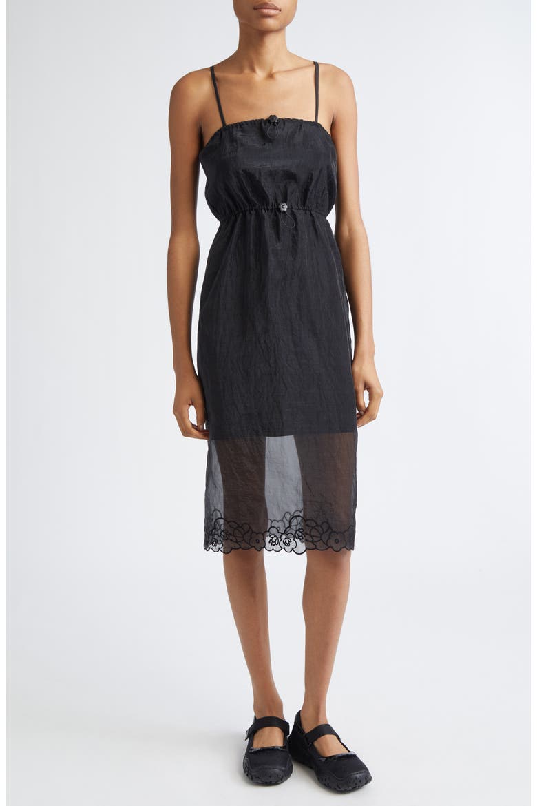 Barr Liquid Myrtia Midi Dress, Main, color, BLACK