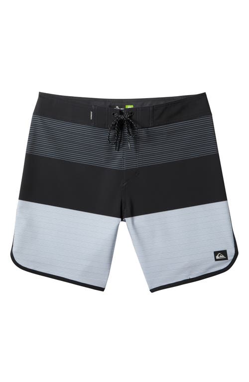 Quiksilver Surfsilk Tijuana Board Shorts In Mercury Sherpa- Black
