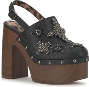 Jessica Simpson Cazea Crystal Embellished Slingback Platform Sandal
