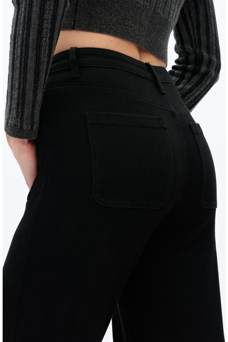 Sequin Wide Leg Pants, Alternate, color, BLACK
