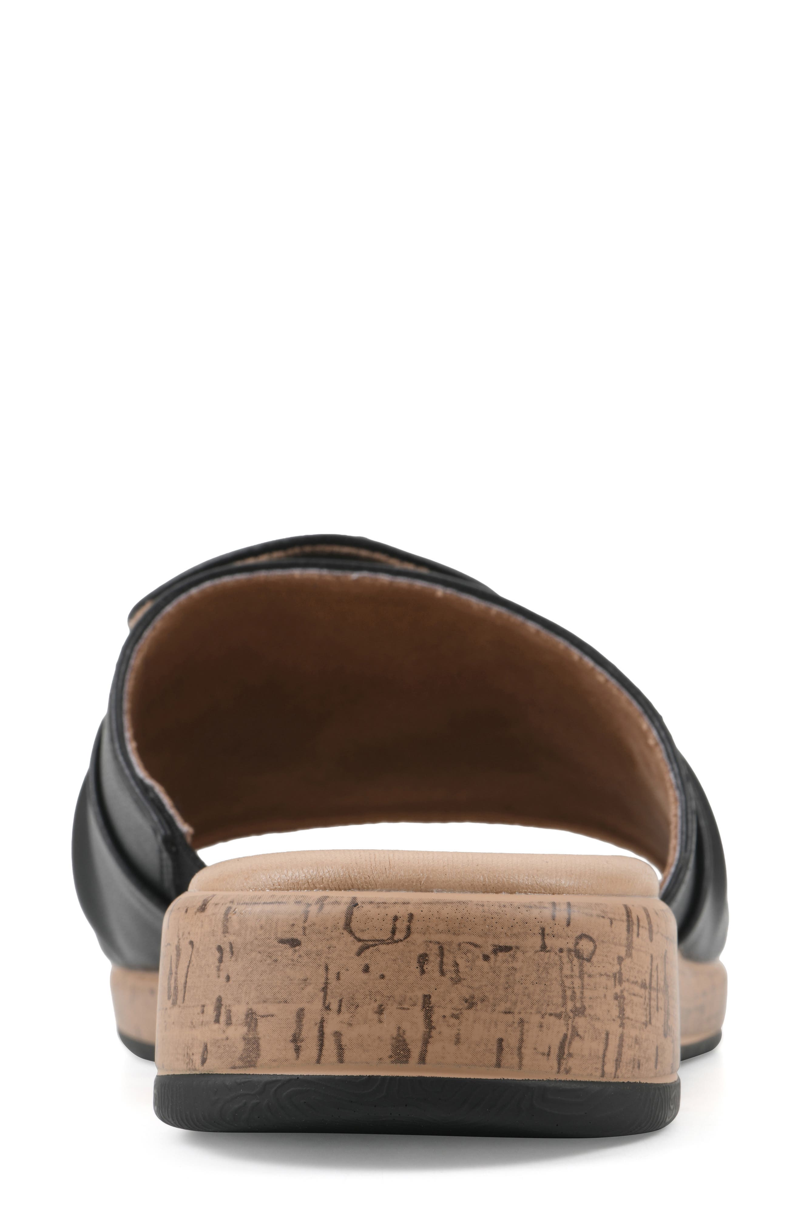 CLIFFS BY WHITE MOUNTAIN Bonelle Slide Sandal, Alternate, color, Black/ Smooth