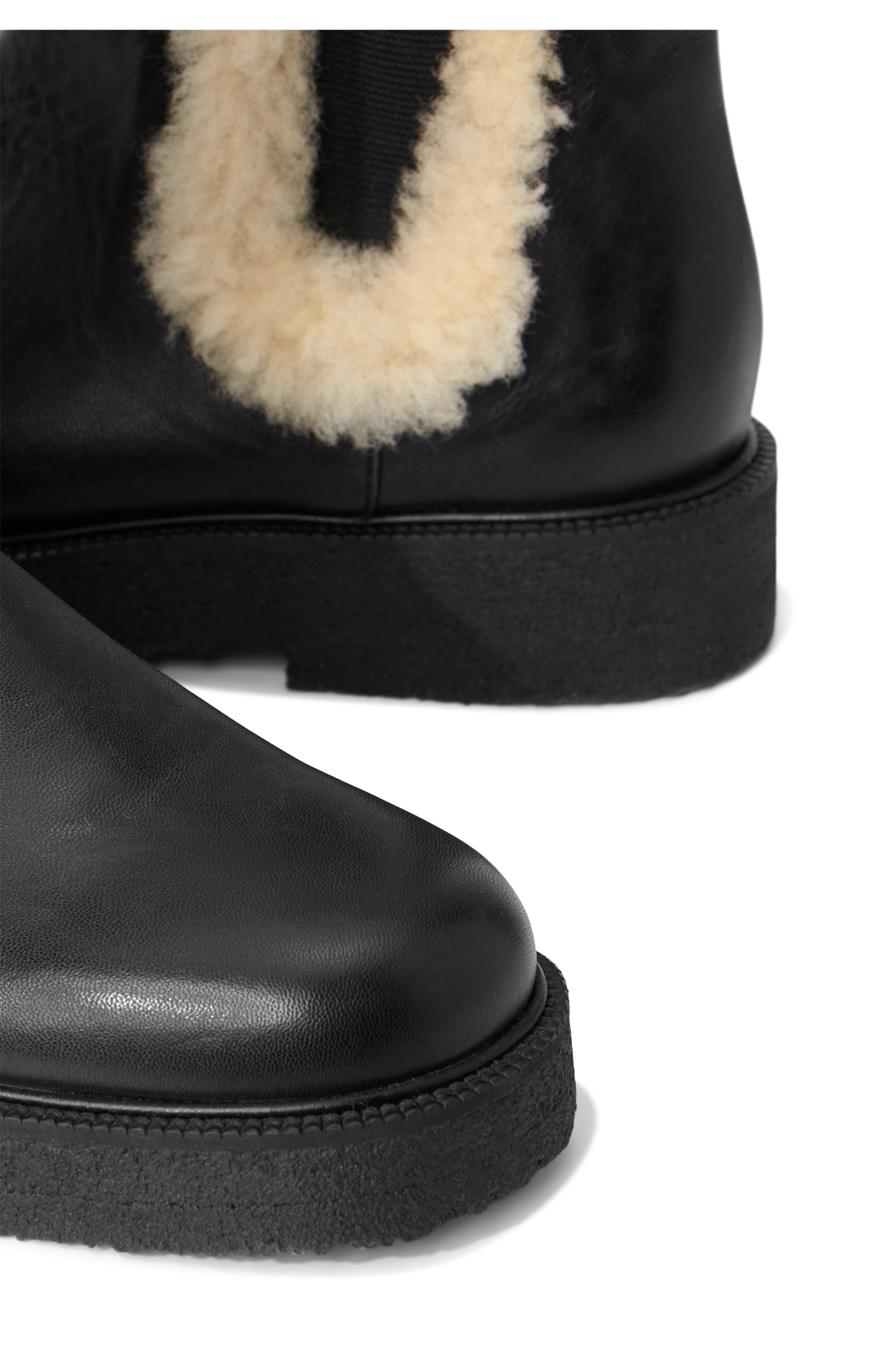 STAUD Palamino Genuine Shearling Chelsea Boot, Alternate, color, 